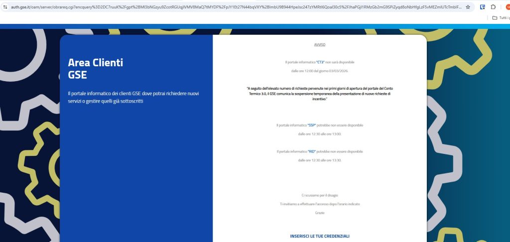 Conto Termico: chiuso il portale